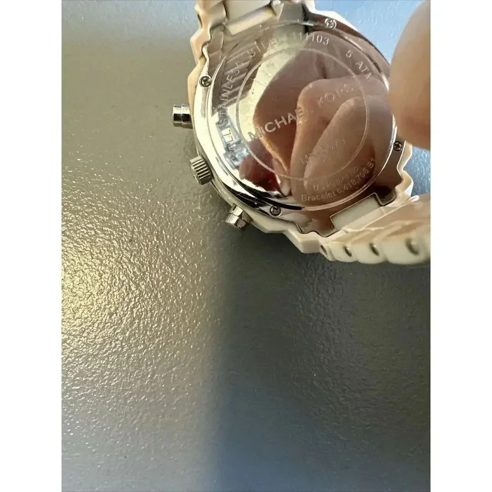Michael Kors Women's Watch MK‎ 6079 Ivory Band Needs Battery